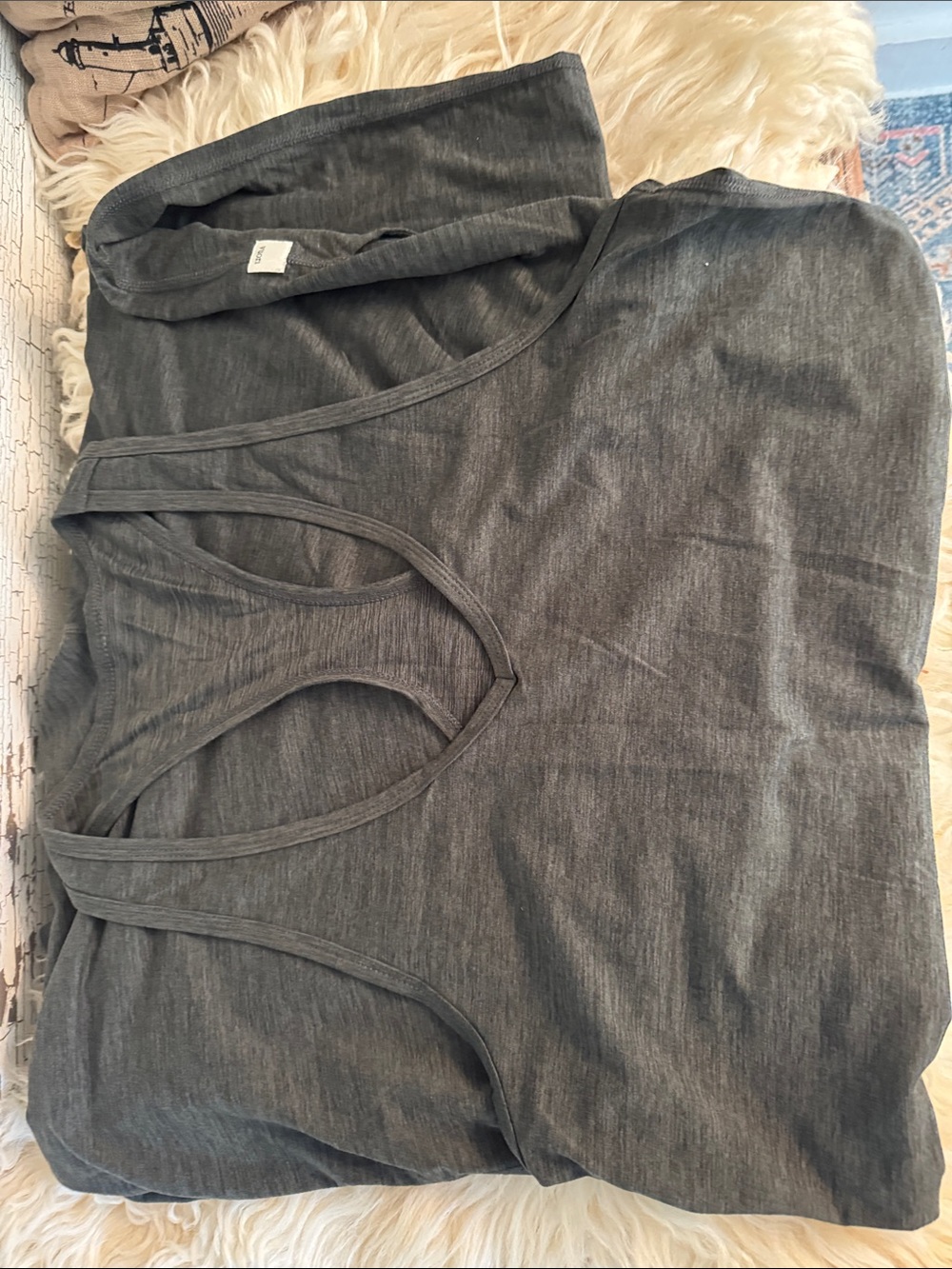Vuori Dark Charcoal Racerback Tank